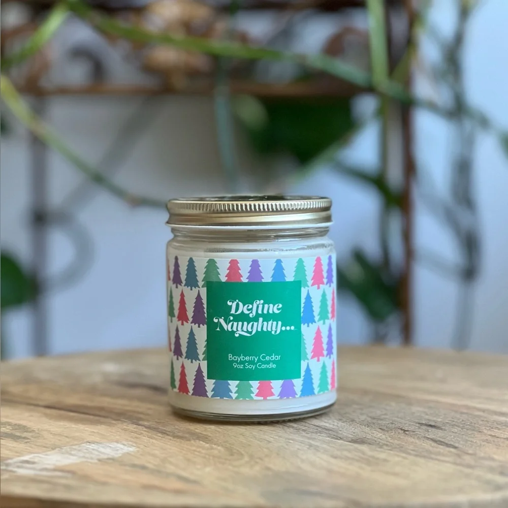 Define Naughty Bayberry Cedar Soy Candle